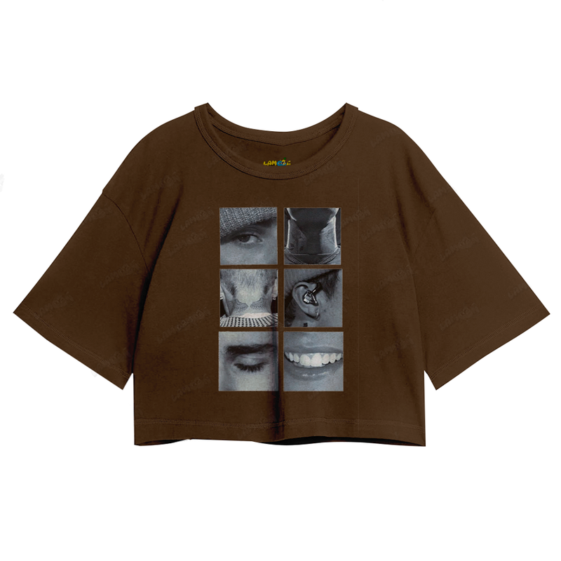 Cropped Oversized Algodão Justin Bieber 1994 PB