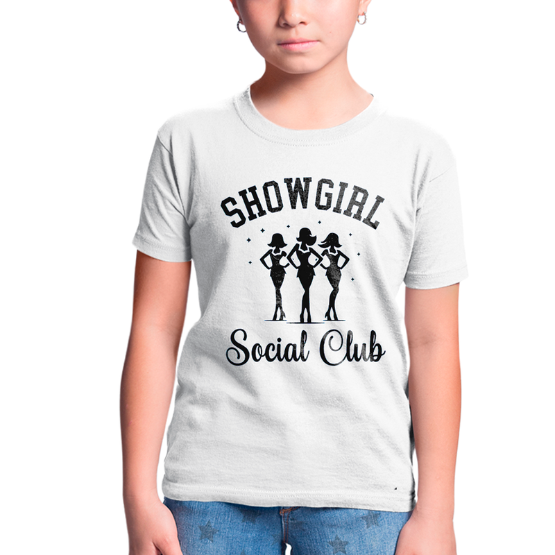Camiseta Infantil Taylor Swift Showgirl Social Club 1