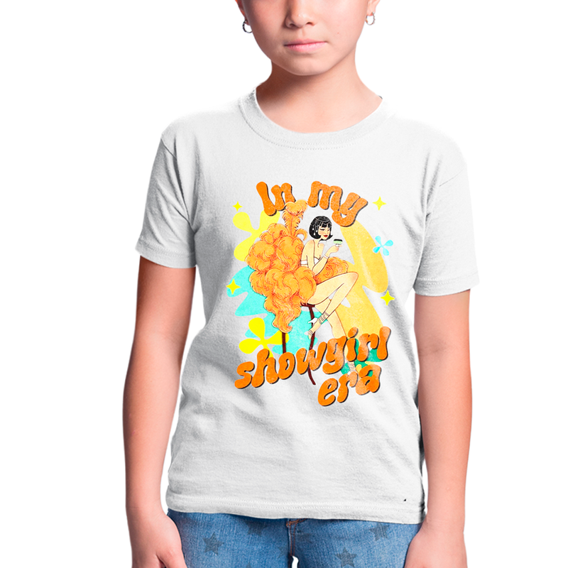 Camiseta Infantil Algodão Taylor Swift Showgirl Era