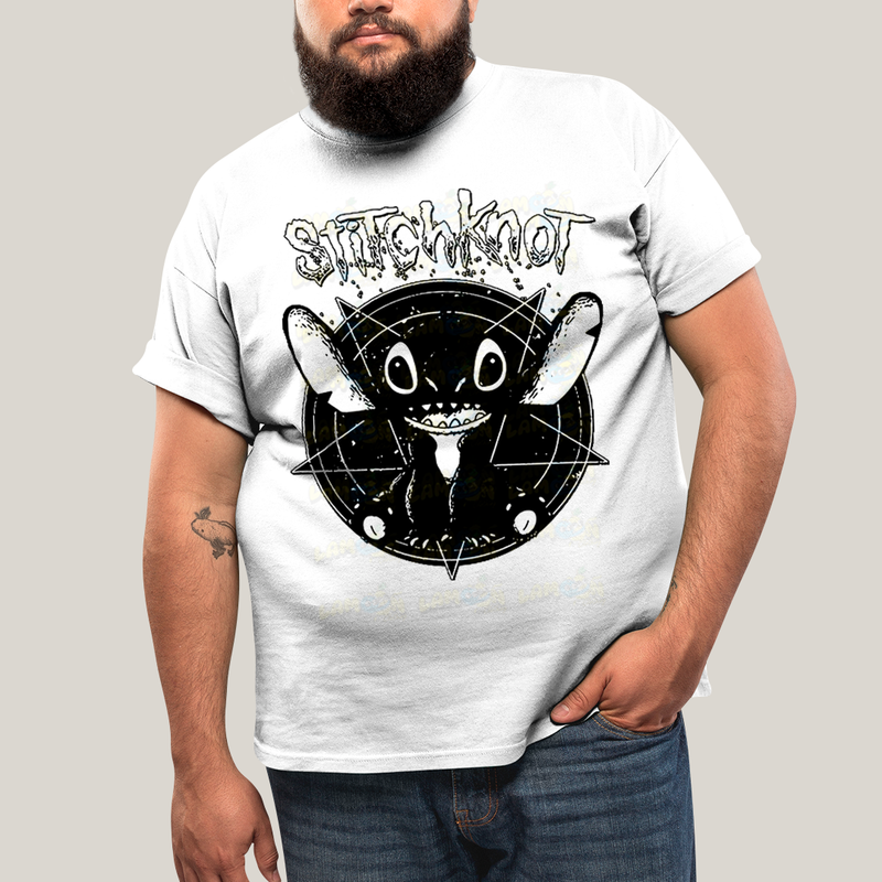 Camiseta Plus Size Algodão Unissex T shirt Stitchknot Lilo & Stitch