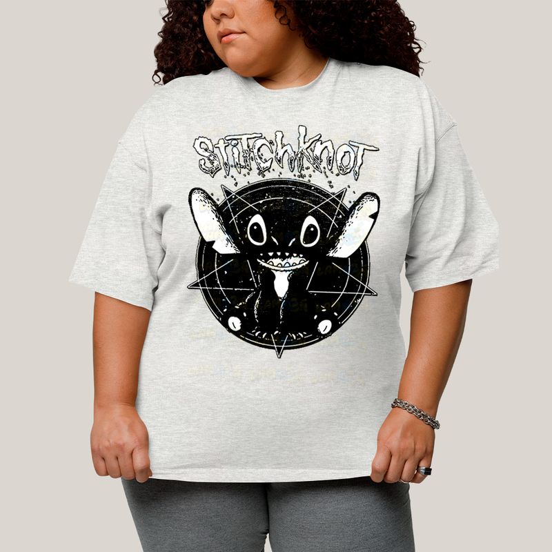 Camiseta Plus Size Algodão Unissex T shirt Stitchknot Lilo & Stitch