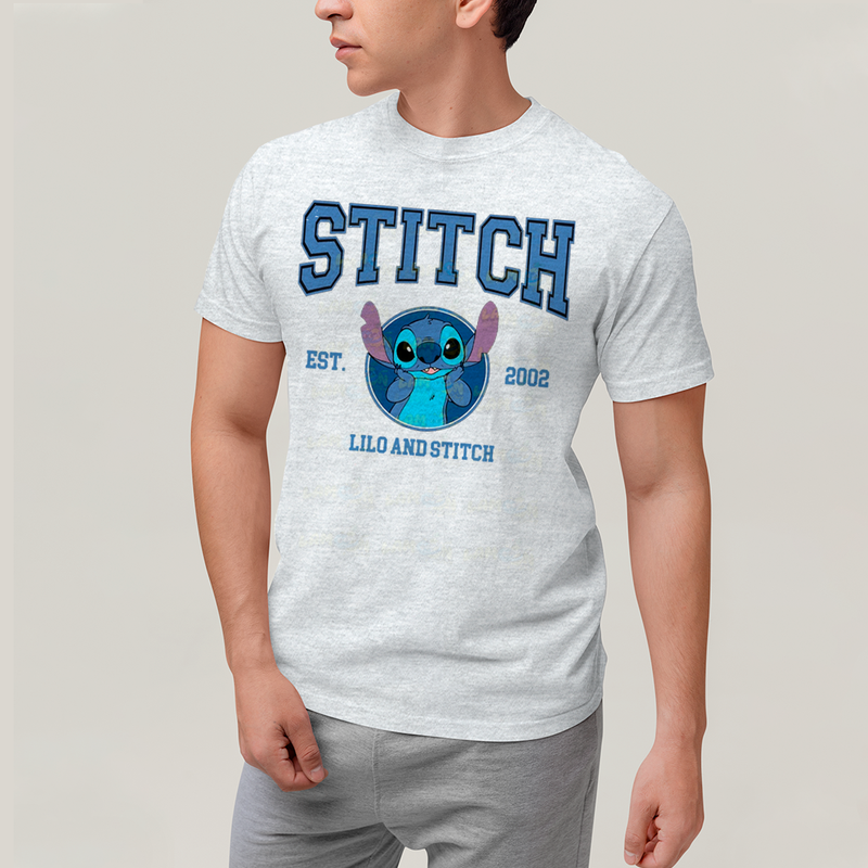Camiseta Algodão Unissex T shirt Lilo & Stitch Est.2002