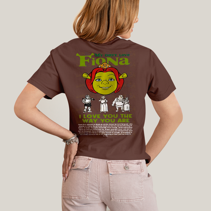 Camiseta Estampada Unissex Shrek e Fiona BFF ou casal FC