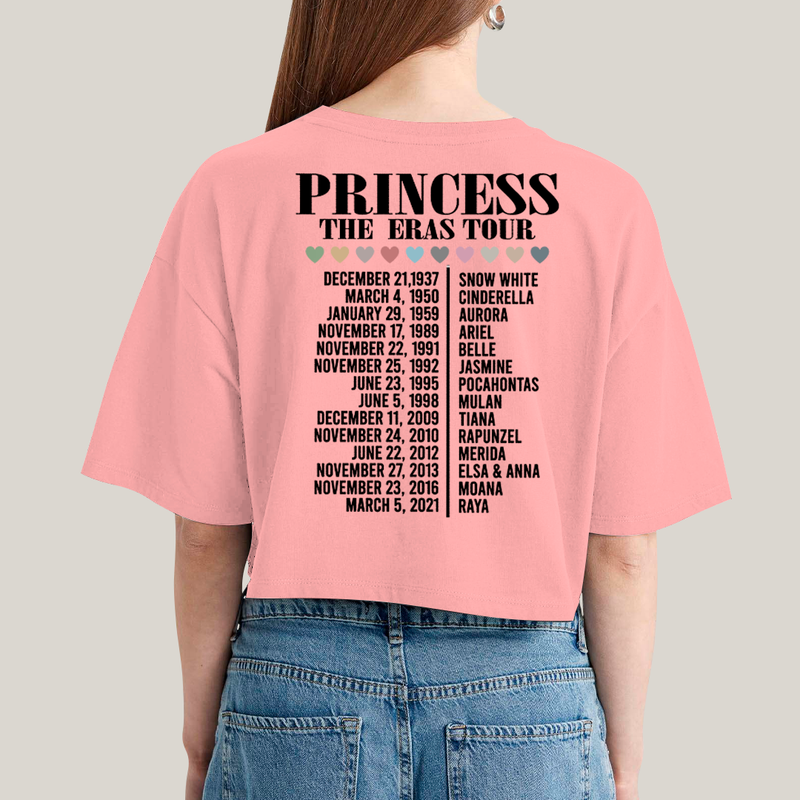 Cropped Oversized Algodão Unissex T shirt Lilo & Stitch Princess The Eras Tour FC