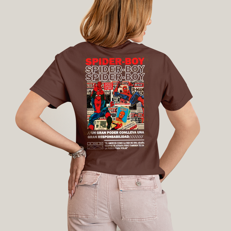 Camiseta Estampada Unissex Spider Boy e Spider Girl BFF ou casal FC