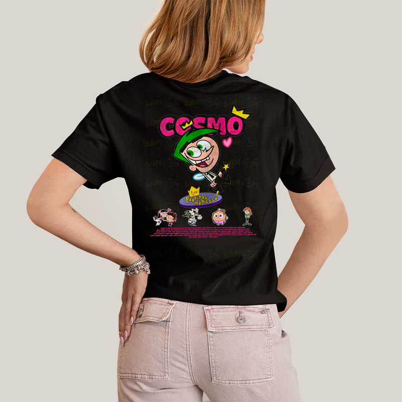 Camiseta Estampada Unissex Cosmo e Wanda BFF ou casal FC