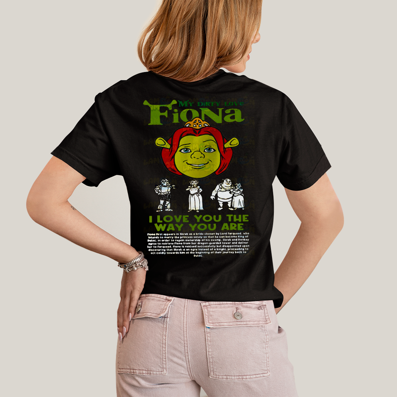 Camiseta Estampada Unissex Shrek e Fiona BFF ou casal FC