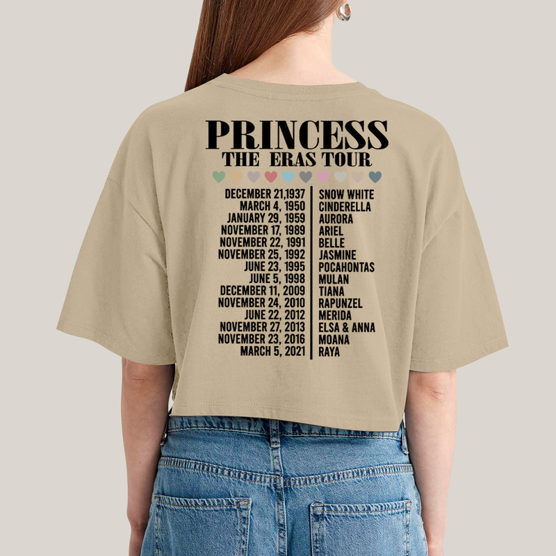 Cropped Oversized Algodão Unissex T shirt Lilo & Stitch Princess The Eras Tour FC