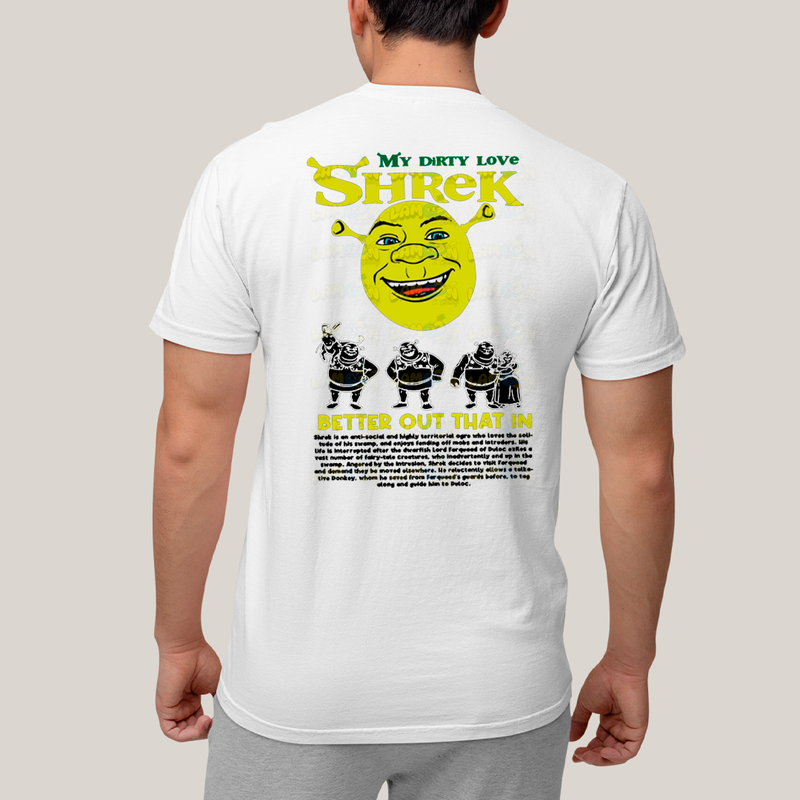 Camiseta Estampada Unissex Shrek e Fiona BFF ou casal FC