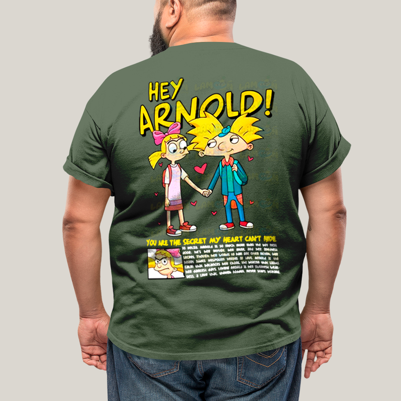 Camisa Algodão Unissex T shirt PLus Size Arnold & Helga BFF ou casal FC