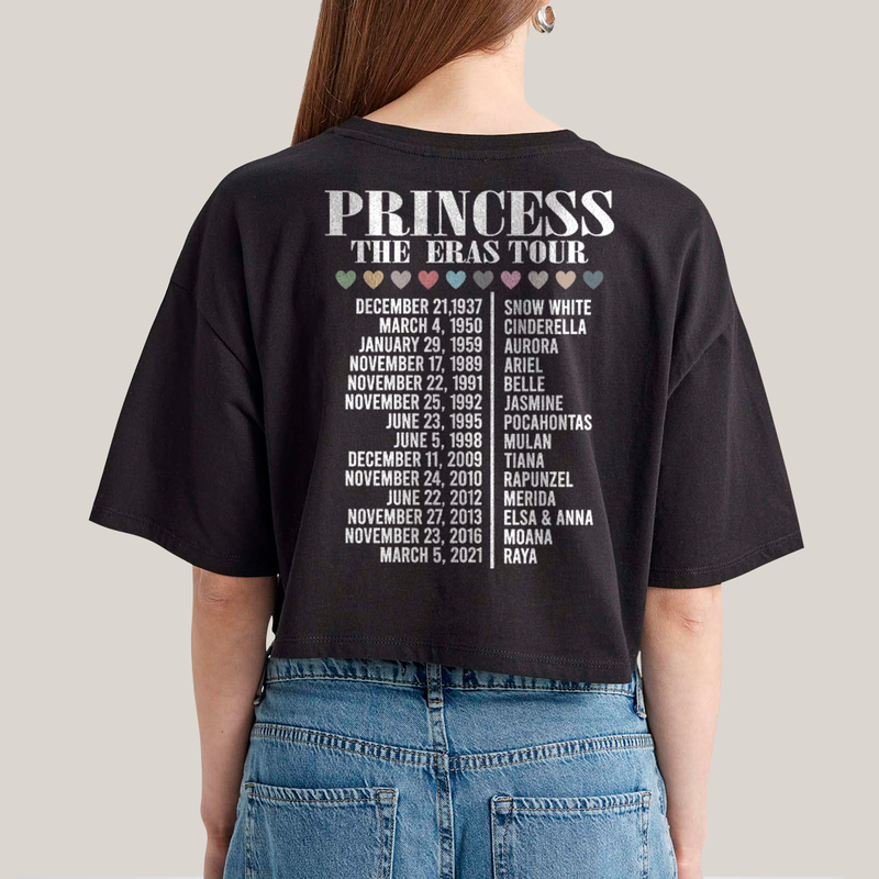 Cropped Oversized Algodão Unissex T shirt Lilo & Stitch Princess The Eras Tour FC