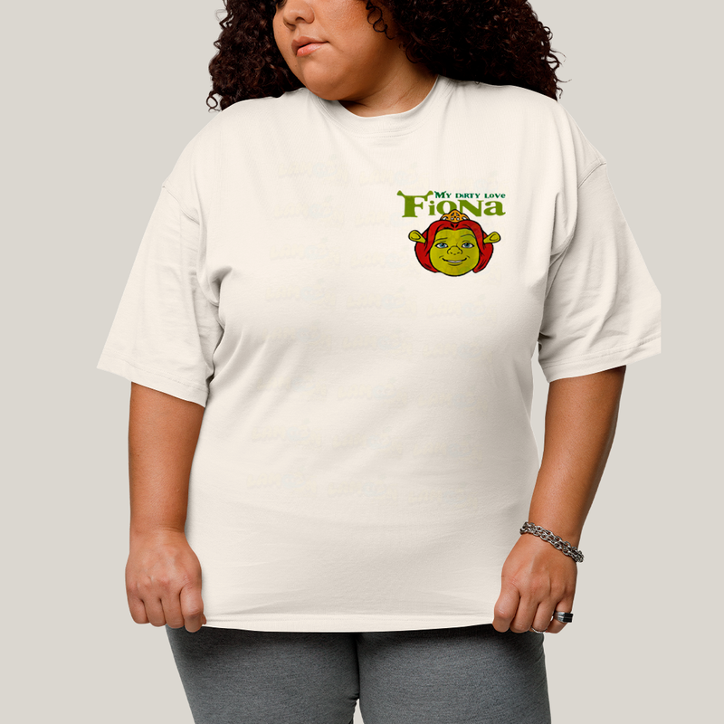 Camisa Algodão Unissex T shirt PLus Size Shrek & Fiona BFF ou casal FC