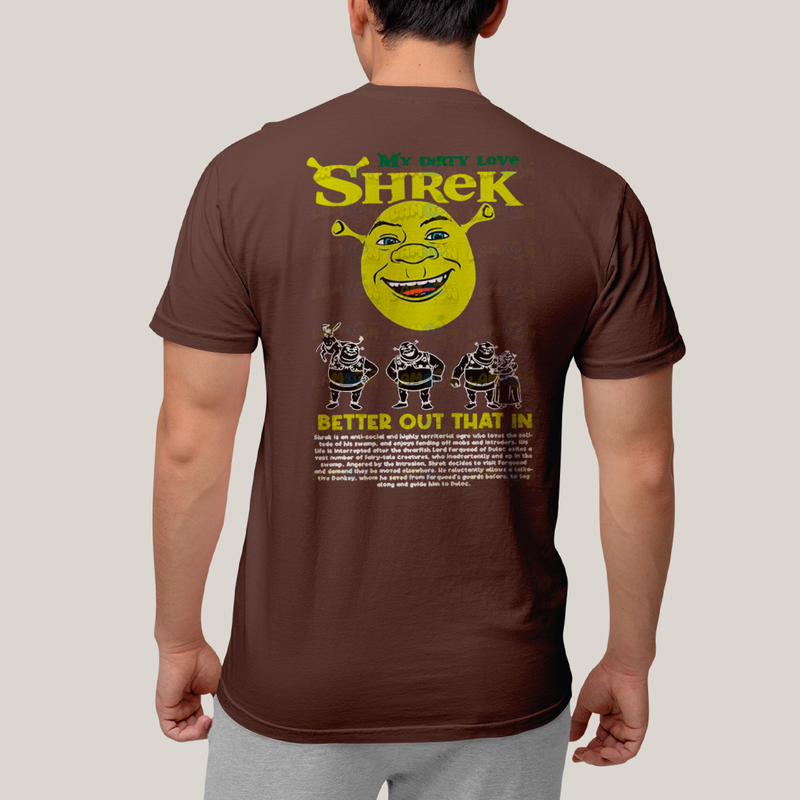 Camiseta Estampada Unissex Shrek e Fiona BFF ou casal FC