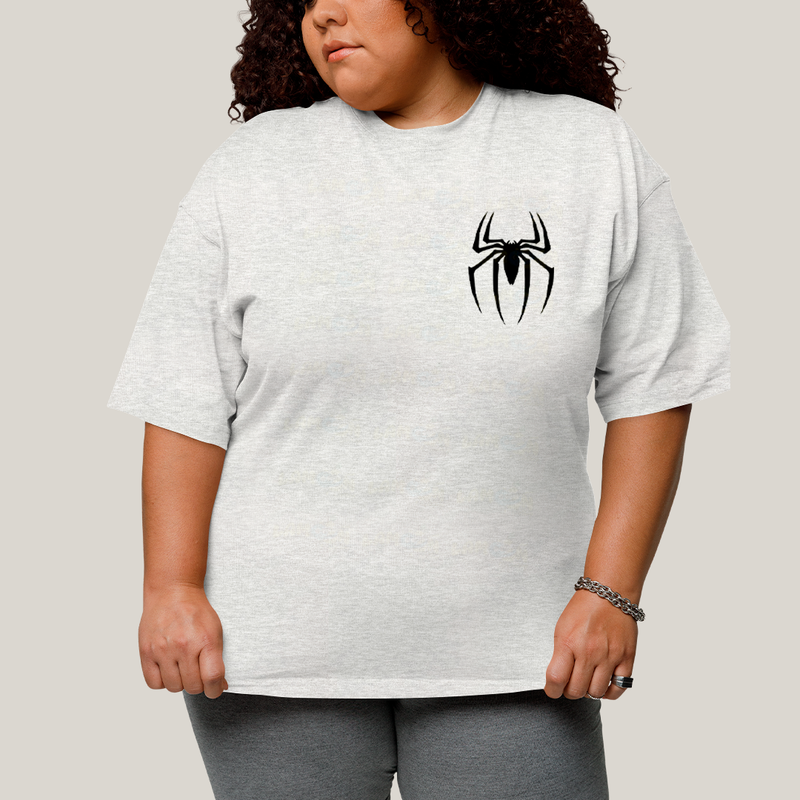 Camisa Algodão Unissex T shirt PLus Size Spider Boy & Spider Girl BFF ou casal FC