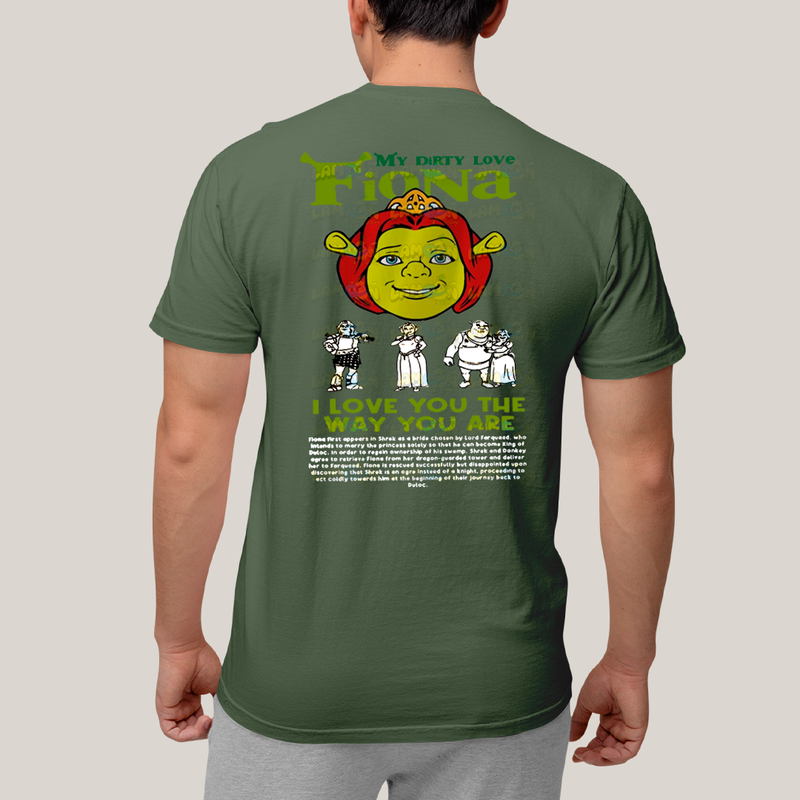 Camiseta Estampada Unissex Shrek e Fiona BFF ou casal FC