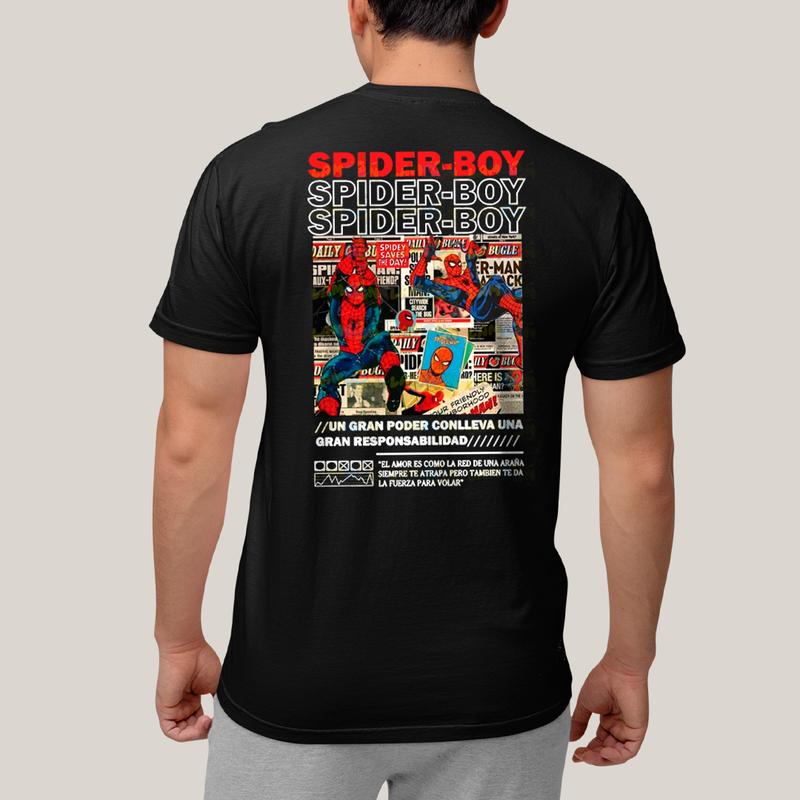 Camiseta Estampada Unissex Spider Boy e Spider Girl BFF ou casal FC