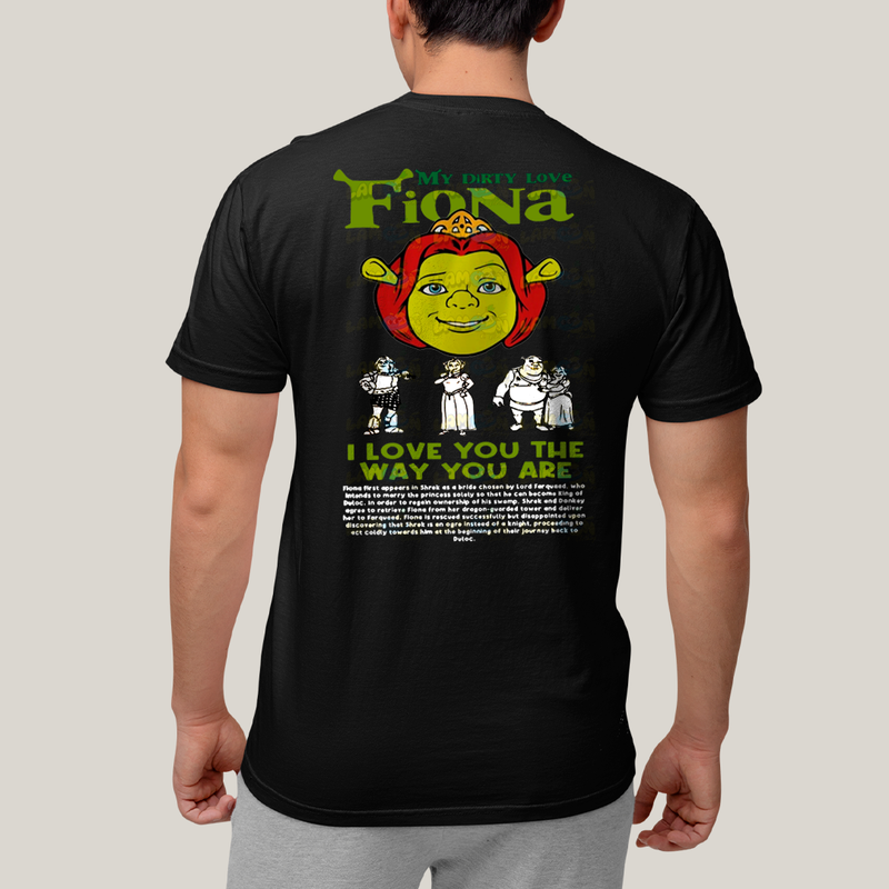 Camiseta Estampada Unissex Shrek e Fiona BFF ou casal FC