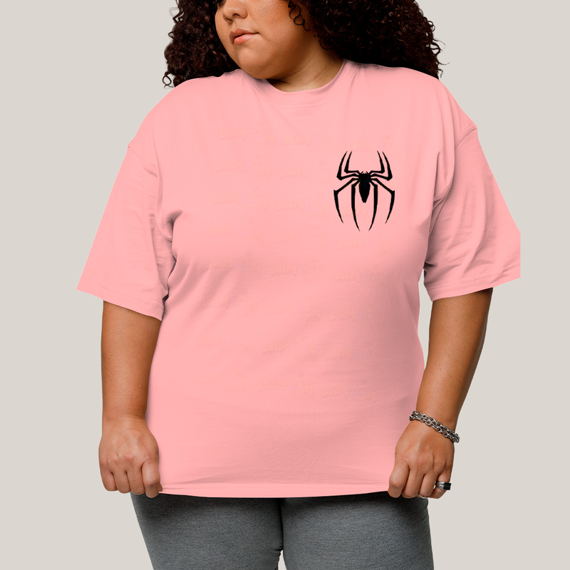 Camisa Algodão Unissex T shirt PLus Size Spider Boy & Spider Girl BFF ou casal FC