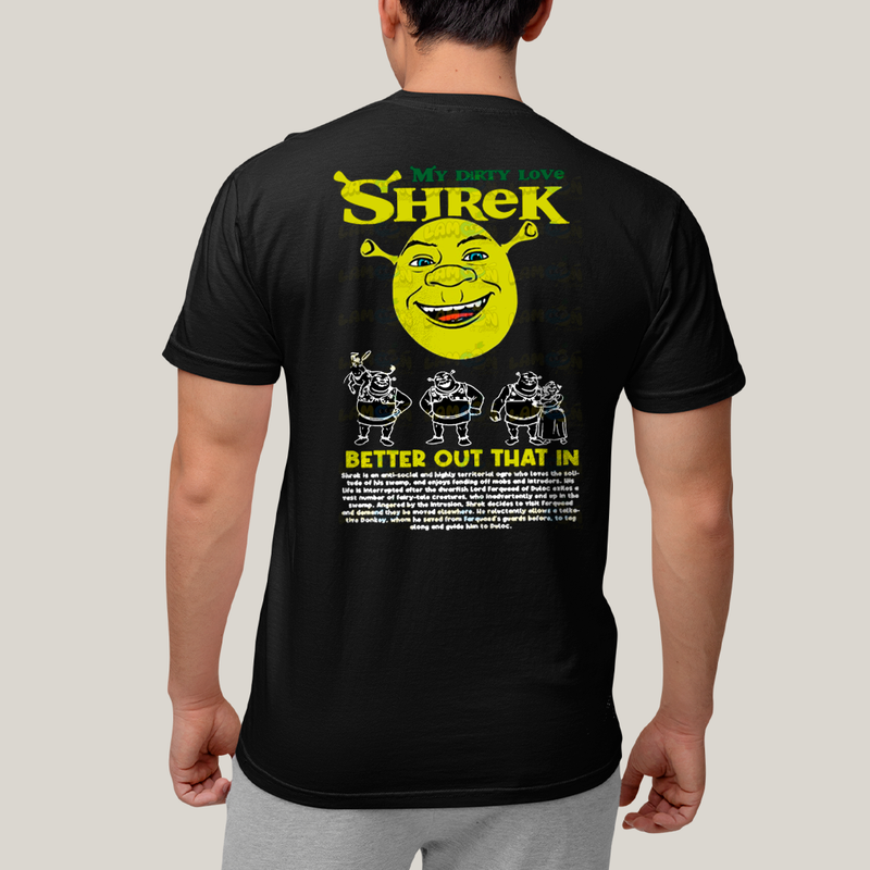 Camiseta Estampada Unissex Shrek e Fiona BFF ou casal FC