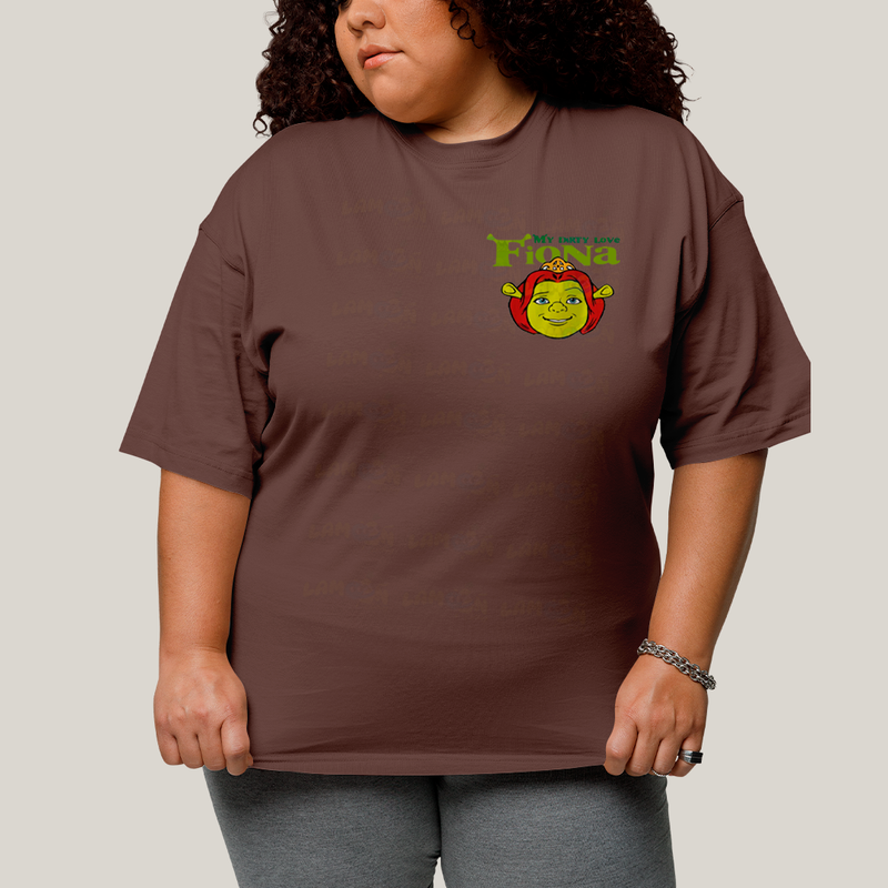 Camisa Algodão Unissex T shirt PLus Size Shrek & Fiona BFF ou casal FC
