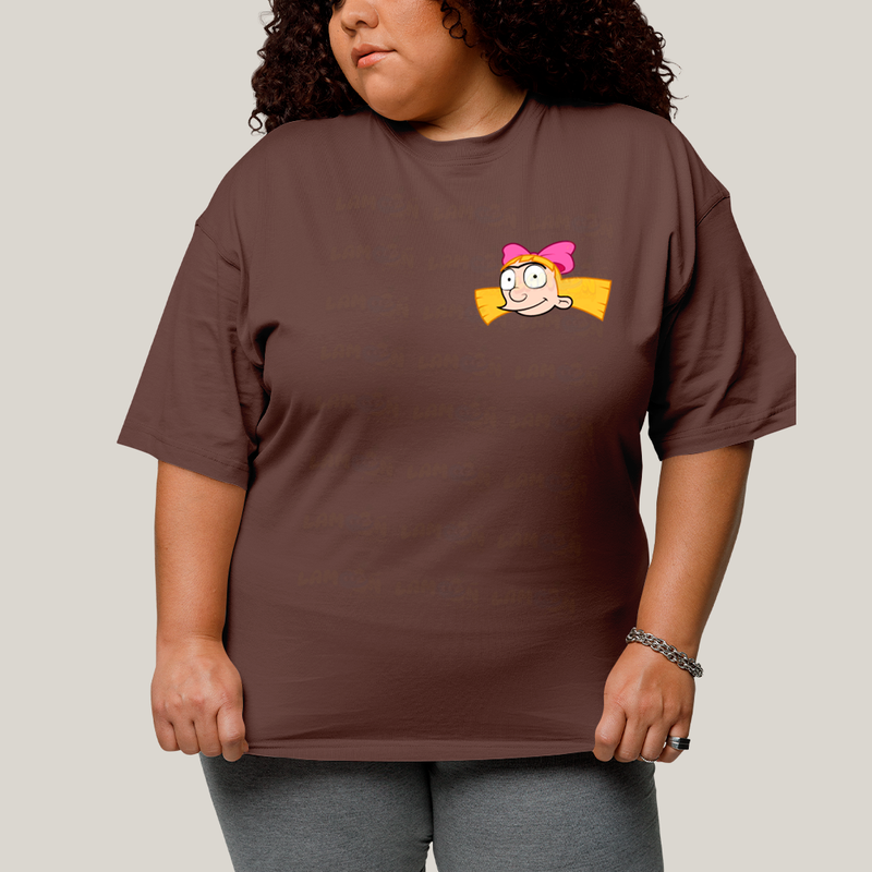 Camisa Algodão Unissex T shirt PLus Size Arnold & Helga BFF ou casal FC