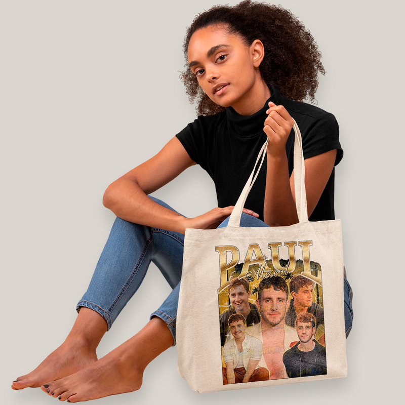 Sacola Ecobag Bolsa 38X40 Algodão-Paul Mescal Dourado