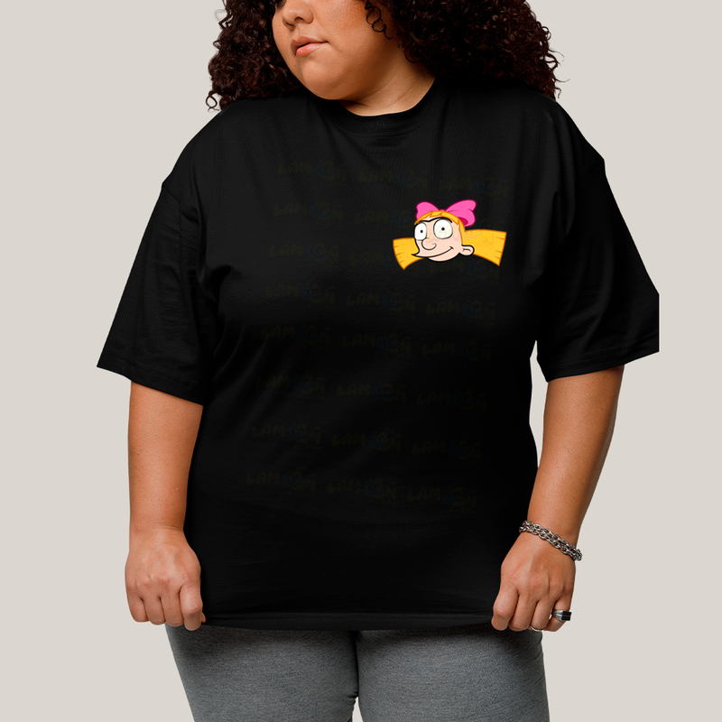 Camisa Algodão Unissex T shirt PLus Size Arnold & Helga BFF ou casal FC
