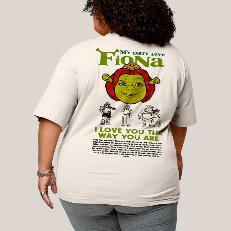 Camisa Algodão Unissex T shirt PLus Size Shrek & Fiona BFF ou casal FC
