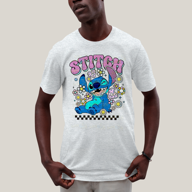 Camiseta Algodão Unissex T shirt Stitch Cute Vintage