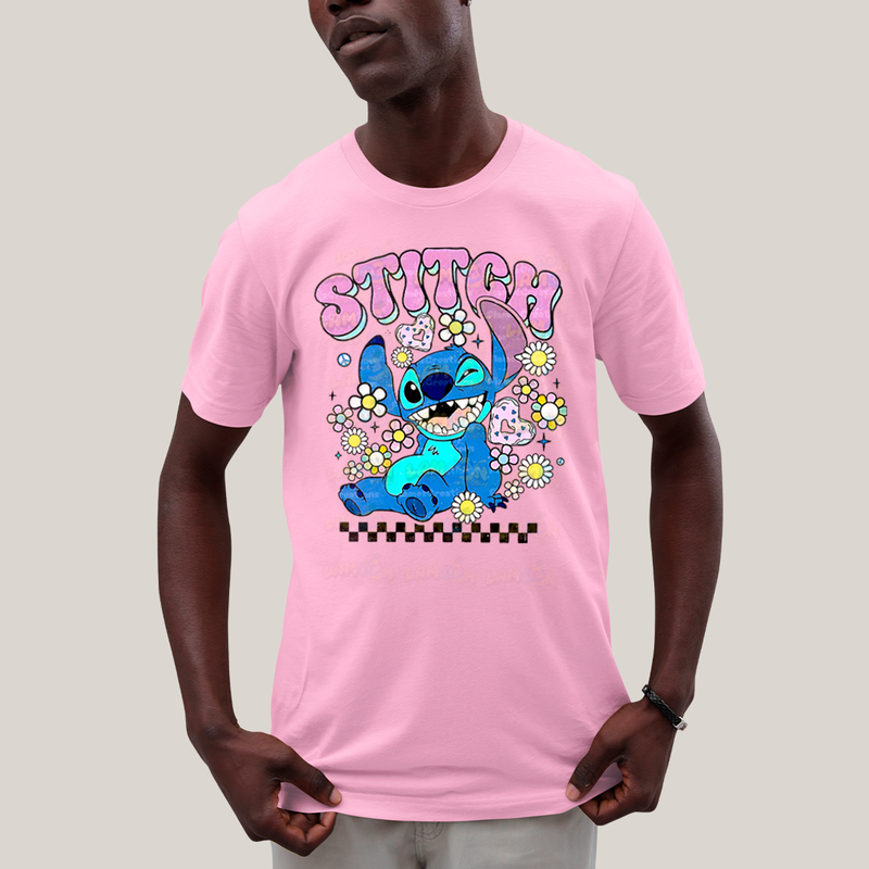 Camiseta Algodão Unissex T shirt Stitch Cute Vintage
