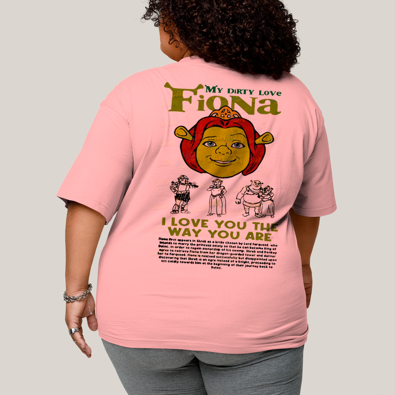 Camisa Algodão Unissex T shirt PLus Size Shrek & Fiona BFF ou casal FC