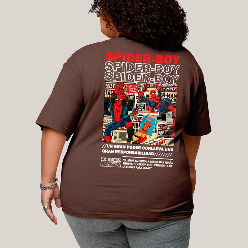 Camisa Algodão Unissex T shirt PLus Size Spider Boy & Spider Girl BFF ou casal FC