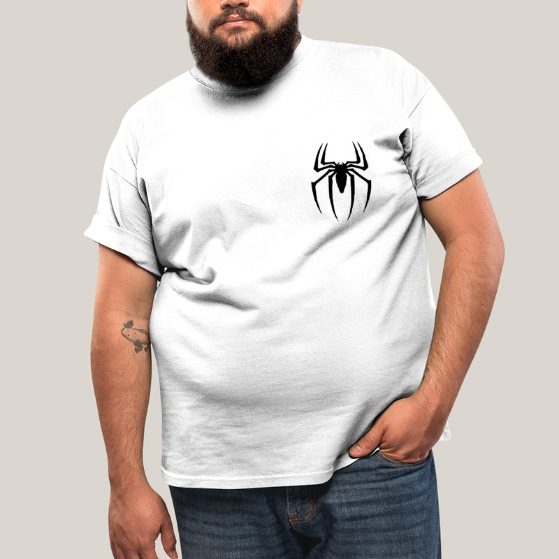 Camisa Algodão Unissex T shirt PLus Size Spider Boy & Spider Girl BFF ou casal FC
