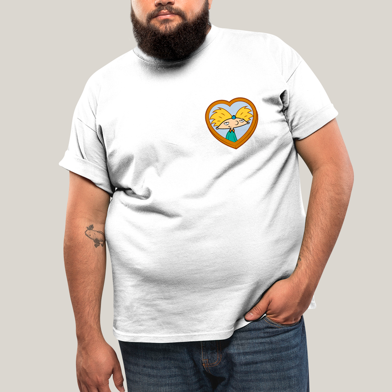 Camisa Algodão Unissex T shirt PLus Size Arnold & Helga BFF ou casal FC