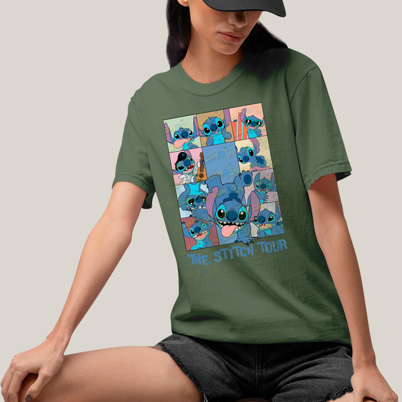 Camiseta Algodão Unissex T shirt The Stitch Tour