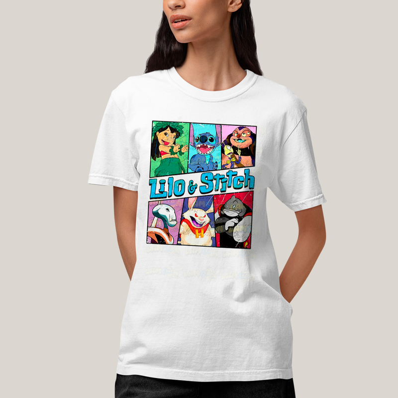 Camiseta Algodão Unissex T shirt The Stitch Alienigenas
