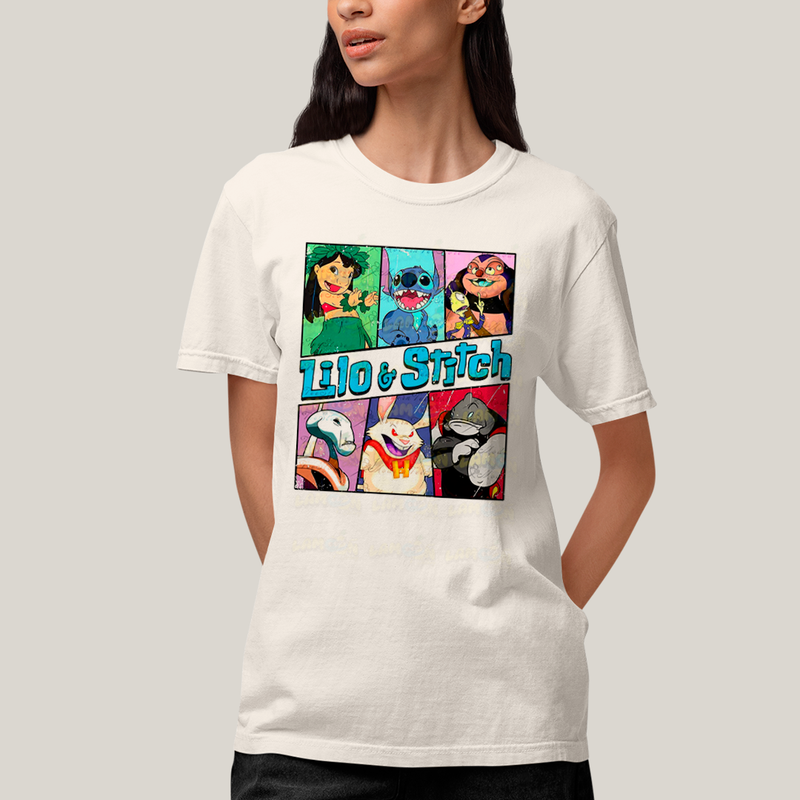 Camiseta Algodão Unissex T shirt The Stitch Alienigenas