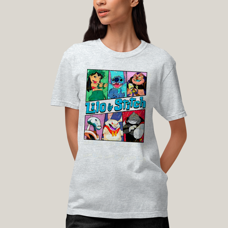 Camiseta Algodão Unissex T shirt The Stitch Alienigenas