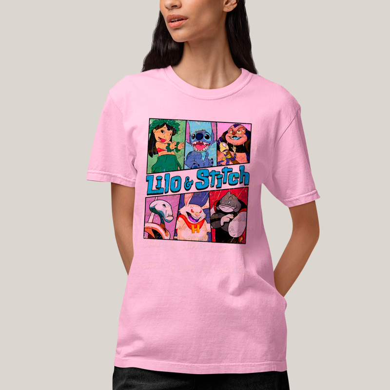 Camiseta Algodão Unissex T shirt The Stitch Alienigenas