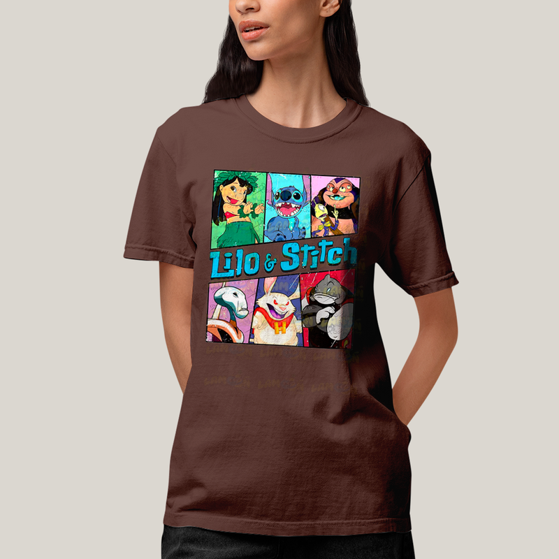 Camiseta Algodão Unissex T shirt The Stitch Alienigenas