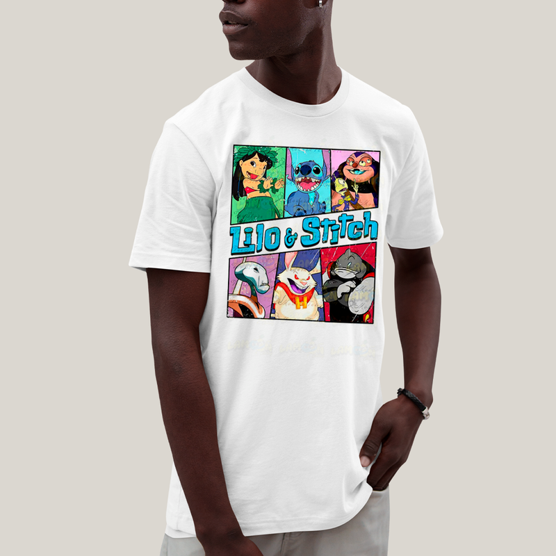 Camiseta Algodão Unissex T shirt The Stitch Alienigenas