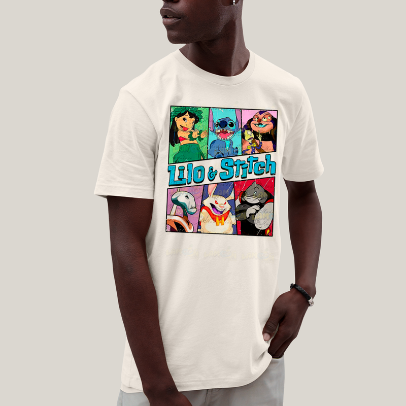 Camiseta Algodão Unissex T shirt The Stitch Alienigenas