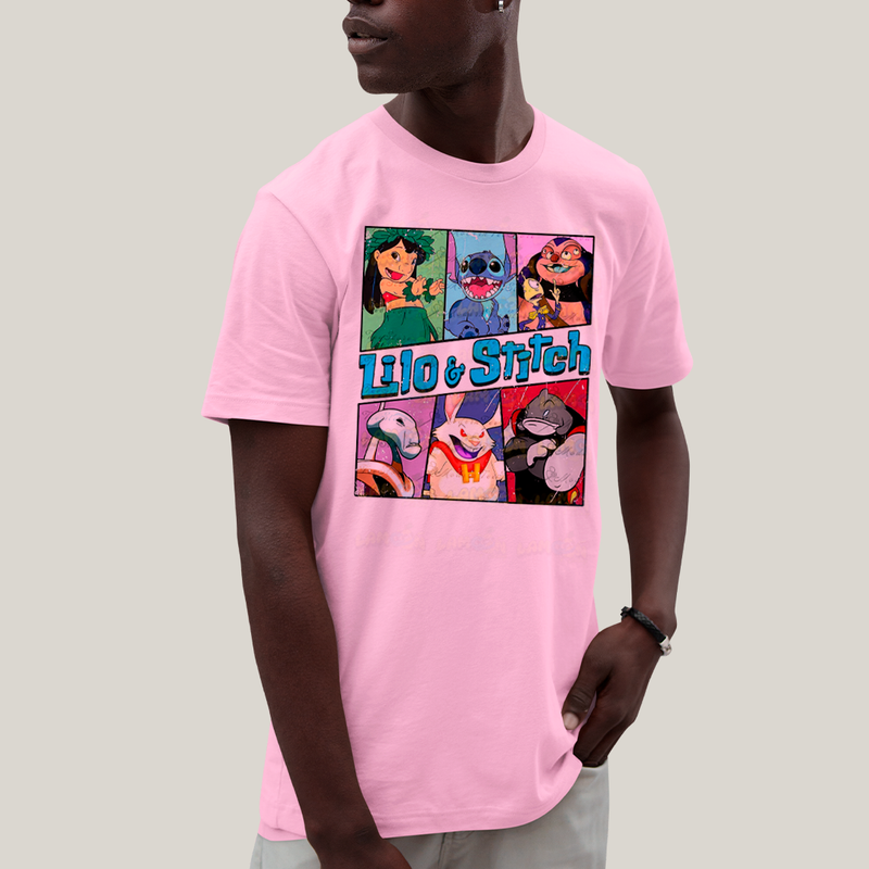 Camiseta Algodão Unissex T shirt The Stitch Alienigenas