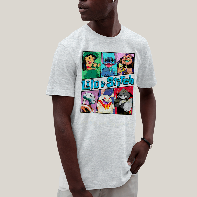 Camiseta Algodão Unissex T shirt The Stitch Alienigenas