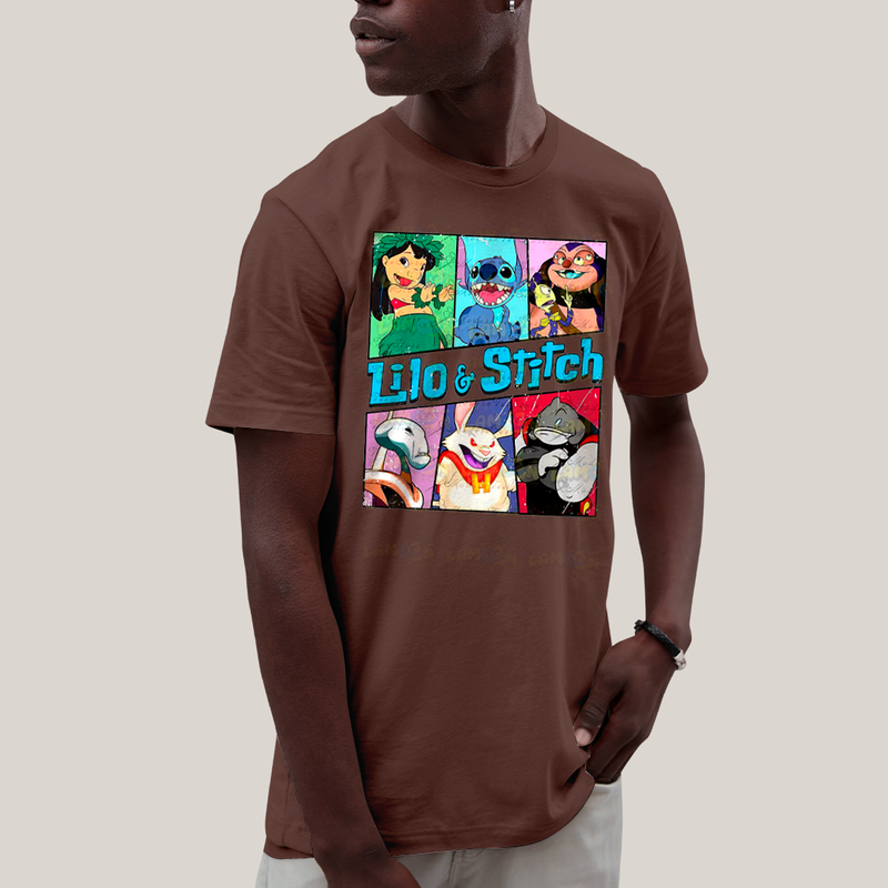 Camiseta Algodão Unissex T shirt The Stitch Alienigenas