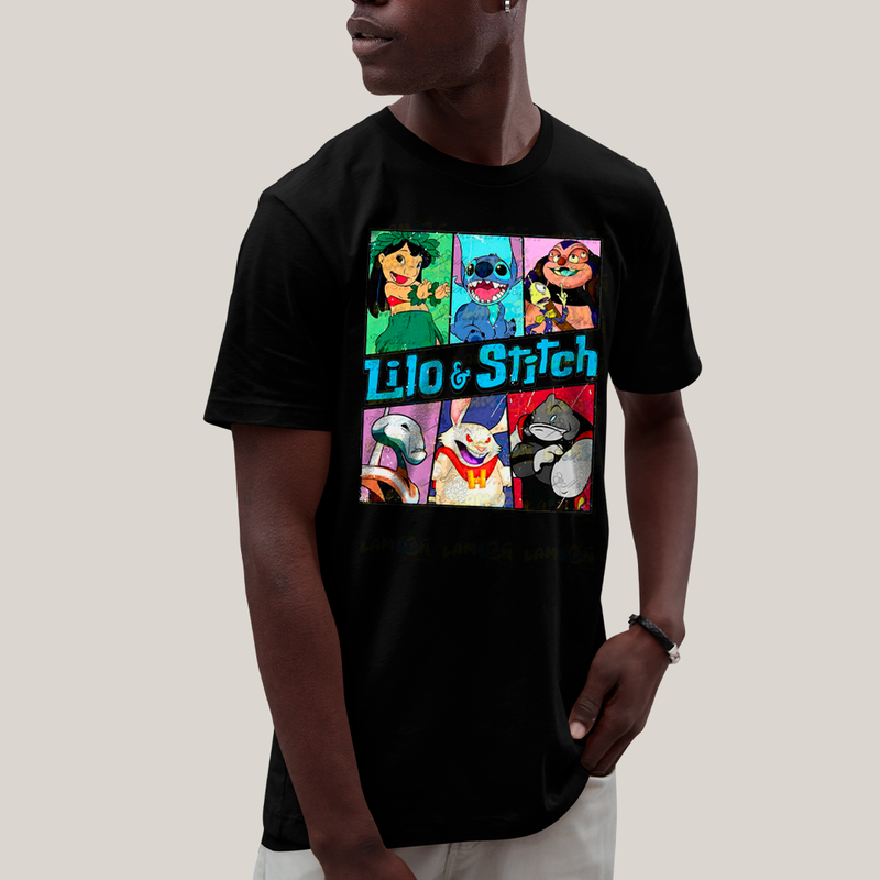 Camiseta Algodão Unissex T shirt The Stitch Alienigenas