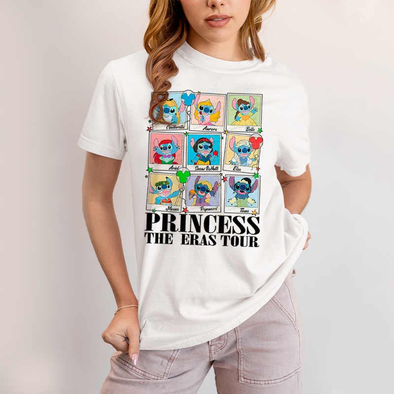 Camiseta Algodão Unissex T shirt Lilo & Stitch Princess The Eras Tour