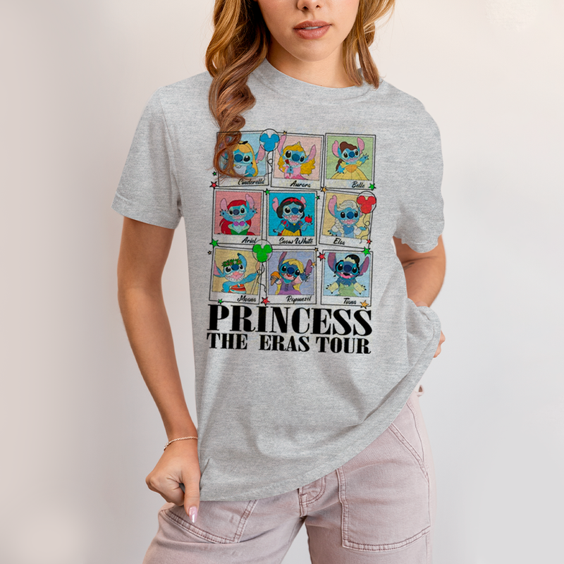 Camiseta Algodão Unissex T shirt Lilo & Stitch Princess The Eras Tour