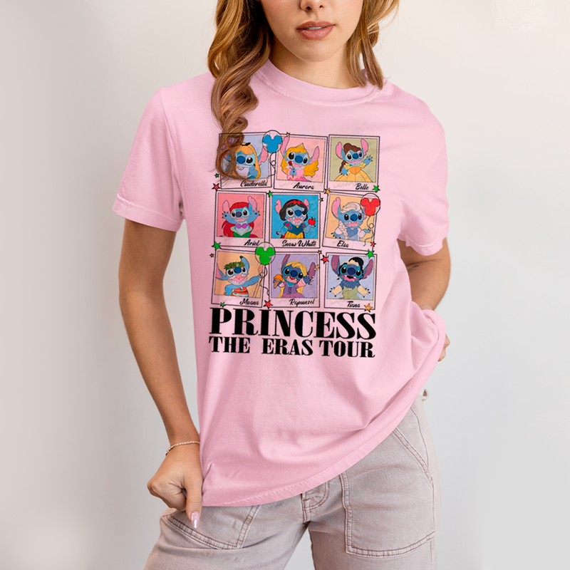 Camiseta Algodão Unissex T shirt Lilo & Stitch Princess The Eras Tour