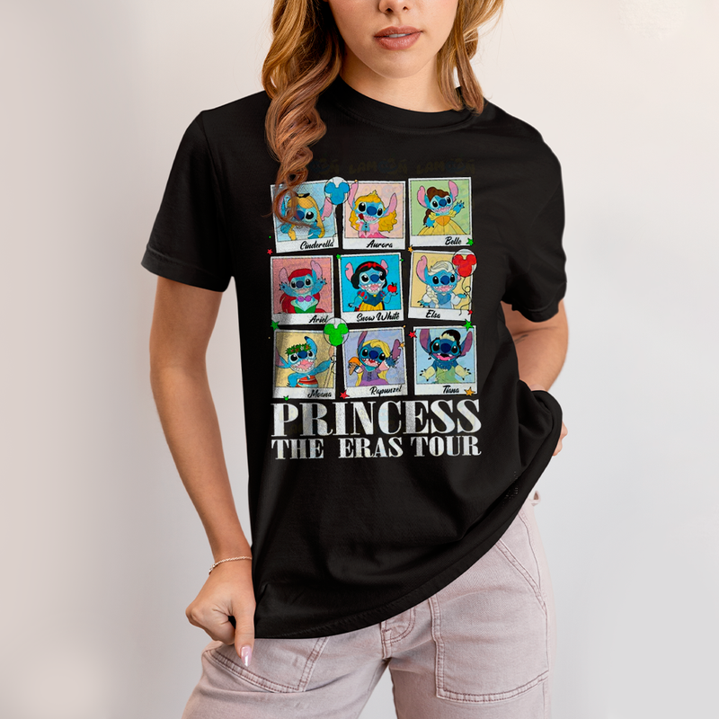 Camiseta Algodão Unissex T shirt Lilo & Stitch Princess The Eras Tour